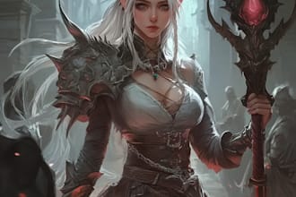 draw d and d character art and dnd character art