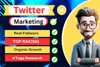 do twitter marketing and management expert real followers growth engagement
