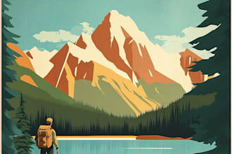 design the best retro vintage travel poster