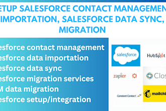 setup salesforce contact management importation, salesforce data sync, migration