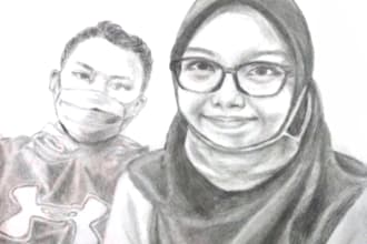 draw realistic potrait illustration