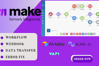 do your integromat made com automation make com scenario airtable vapi bland ai