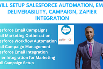 setup salesforce automation, email deliverability, campaign, zapier integration