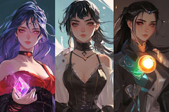 draw anime illustration art, like fanart, vtuber, dnd, and original character