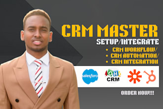 set up or integrate salesforce hubspot  zoho CRM for business website automation