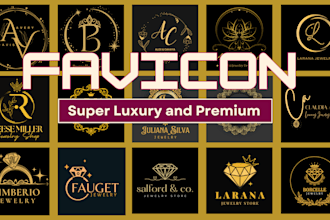 create premium and luxury favicon, web icon within 12 hrs