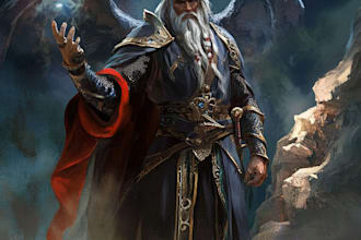 make a unique fantasy character concept art