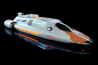 create a sci fi art, spaceship and illustration for you