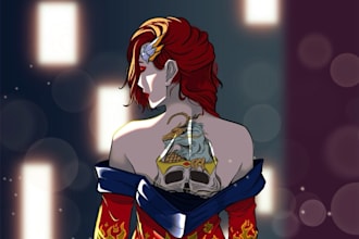 illustrate your chinnese new year themed character