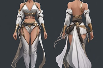 make game character art illustration for you