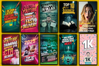 design catchy youtube thumbnail or shorts reel