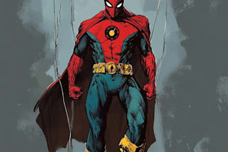 design an amazing superhero pop art