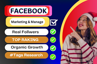 do facbooke marketing and management organic and real followers increase