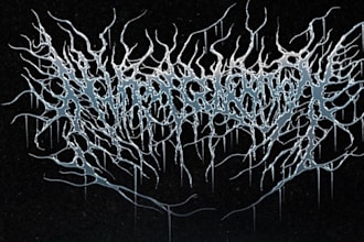 make brutal death metal, deathcore, black metal band logo