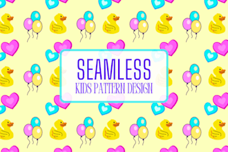 create custom kids themed seamless patterns for fabric