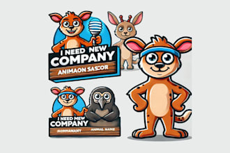 design custom animal cartoon character and mascot logo for your brand