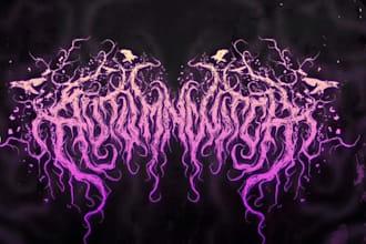 draw black, slam, or death metal logo for your band