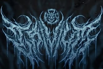 design a professional and detailed death metal logo
