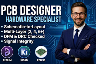 design multi layer pcb layouts and pcb routing in altium or kicad