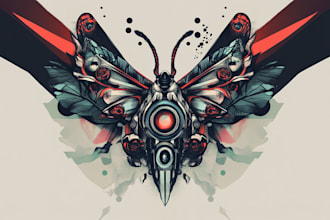 make cool y2k neo tribal cyber sigilism tattoo design