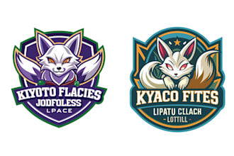design mascot fox kitsune logo