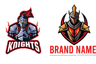 make high quality mascot knight helmet logo