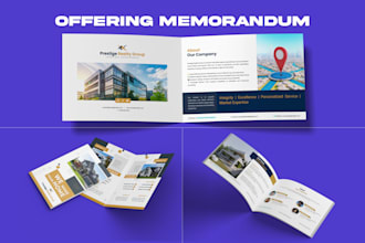 design commercial offering memorandum, om real estate brochure, digital brochure