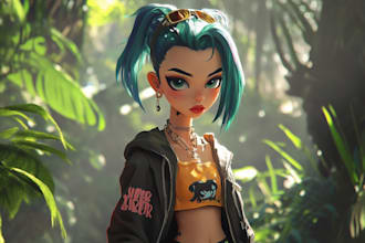 do you digital art portrait in cyberpunk style