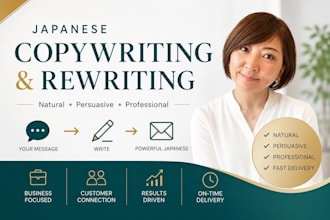 write and rewrite professional japanese copy