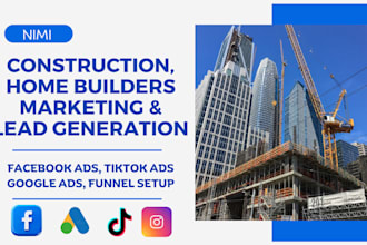 construction lead generation facebook ads google ads campaign marketing funnel