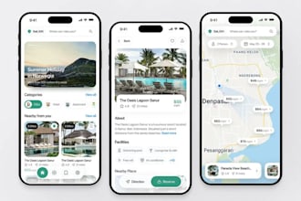 develop modern hotel booking app, hotel management app, tour booking app