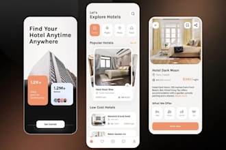 develop hotel booking app, hotel management app, tour booking app, travel app