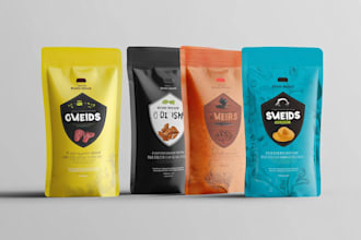 design a stunning product packaging design pouch or box