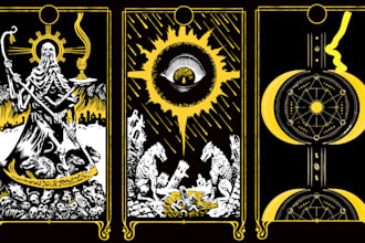 design custom card game art trading, tarot cards, zodiac card game oracle cards