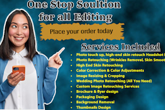 do photo touch up high end skin retouch and headshot retouch image