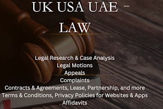 do legal research, legal motion, privacy policy, tos, legal document UK USA uae