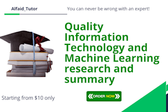 do IT and machine learning research and summary