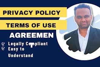 draft and edit privacy policy and terms of use for your website