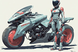 cerate concept art spaceship or vehicle design