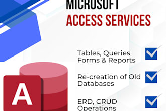 create and fix any database in microsoft access or ms access