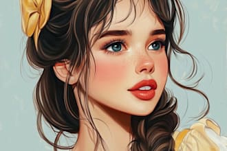 paint your cartoon portrait in disney style