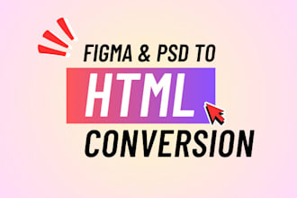 convert psd to html, figma to html, and pdf to html