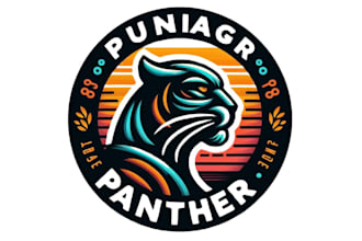 do modern panther logo with unlimited revisions