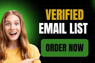 provide verified email list prospect list web research b2b lead generation