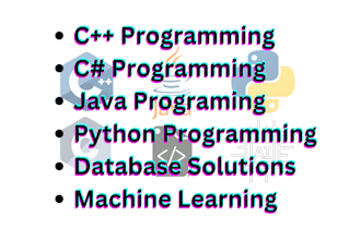 do programming in java, cpp programming, c sharp programming
