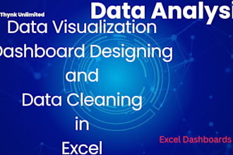 data visualization, dashboard designing, and data cleaning in excel