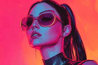 design stunning sci fi, cyberpunk, portrait art