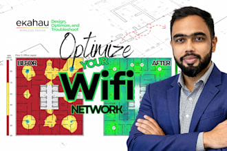 plan wifi access point wireless network coverage ap heatmap on ekahau
