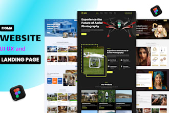 create responsive figma landing page UI UX, website design