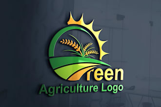 create premium agriculture, landscape, farm and lawn care logo